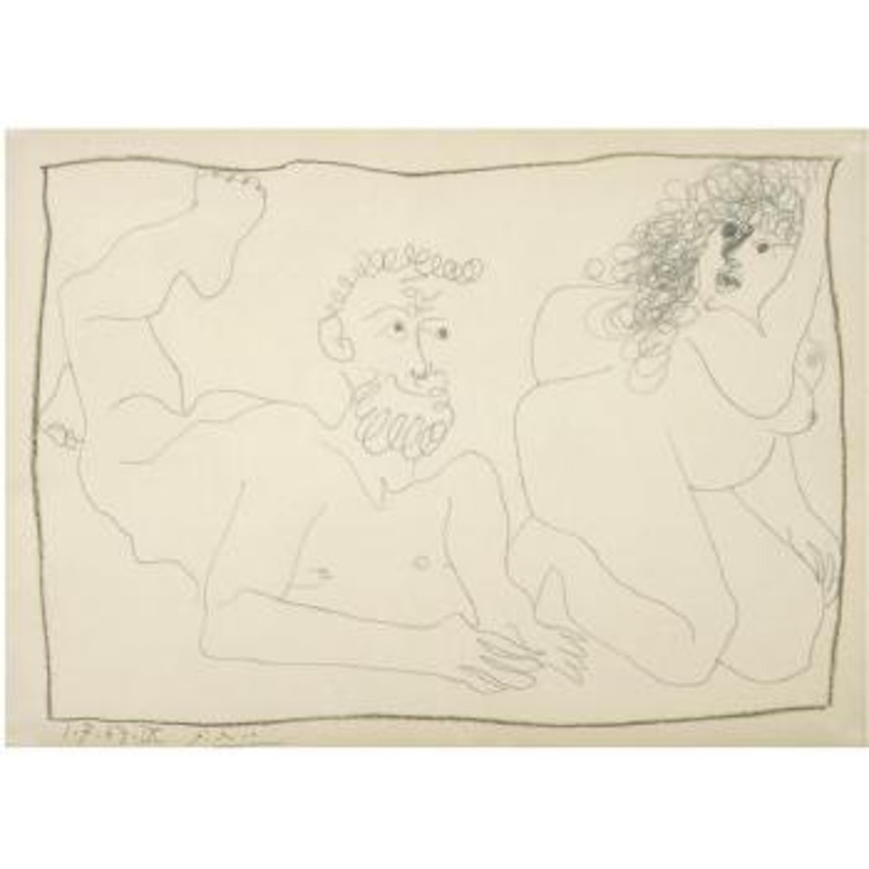 Homme Et Femme Nus by Pablo Picasso