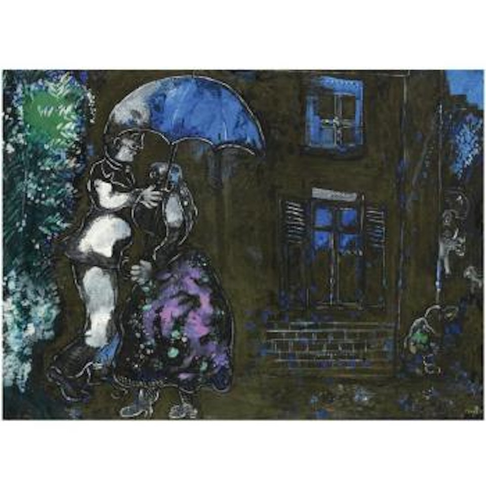 Couple Sous La Pluie by Marc Chagall