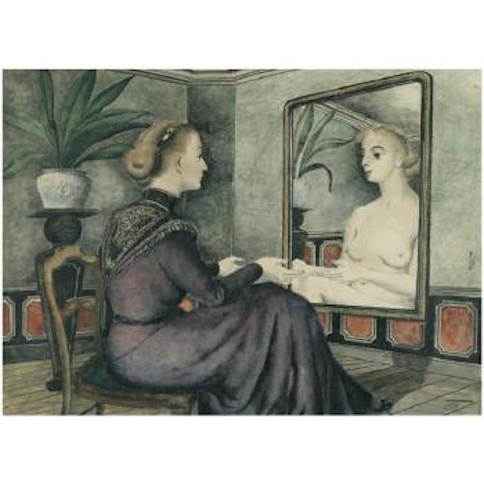 Femme Au Miroir by Paul Delvaux