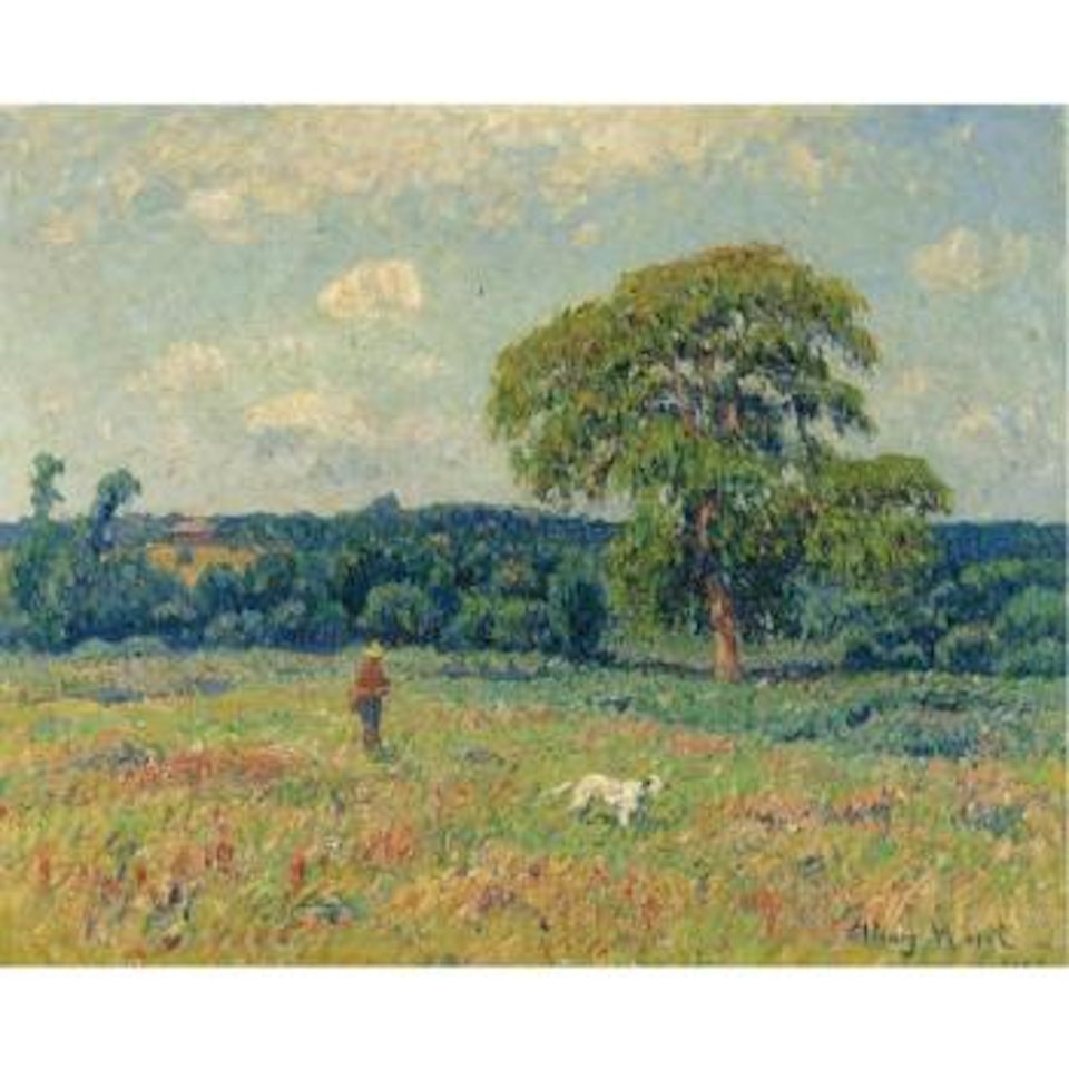 Paysage Au Chasseur Et Son Chien by Henry Moret