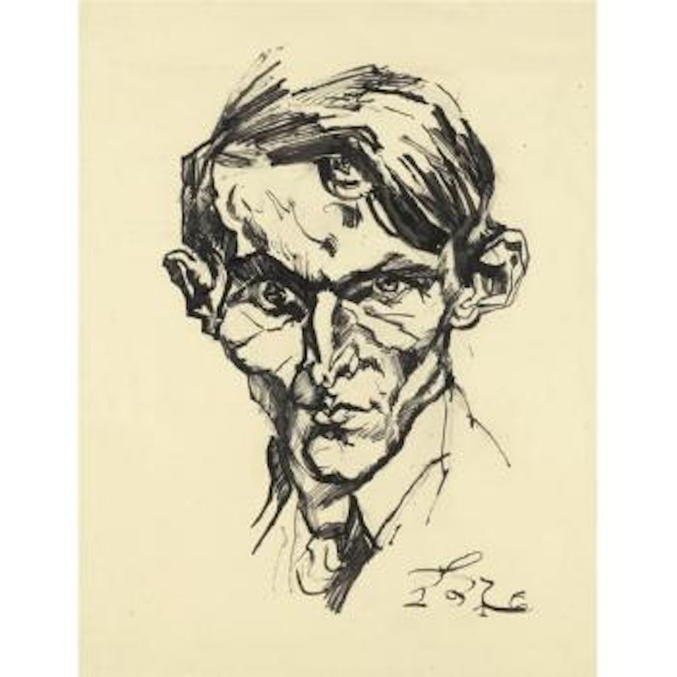 Kopf Eines Mannes (Head Of A Man) by Ludwig Meidner