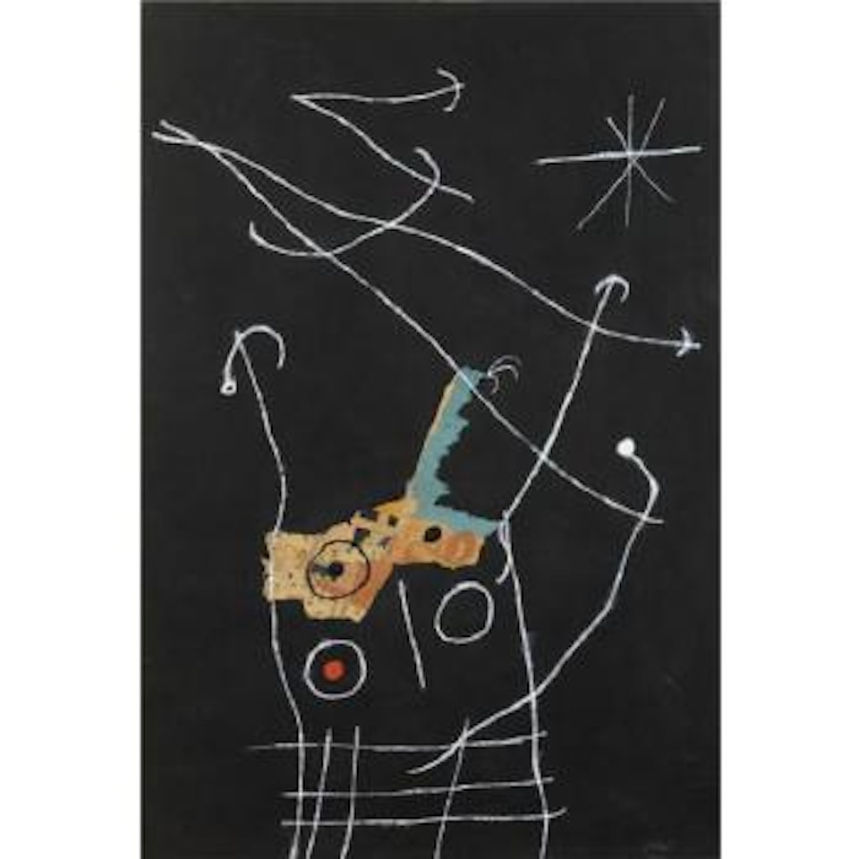Personnage Et Oiseaux Dans La Nuit by Joan Miró