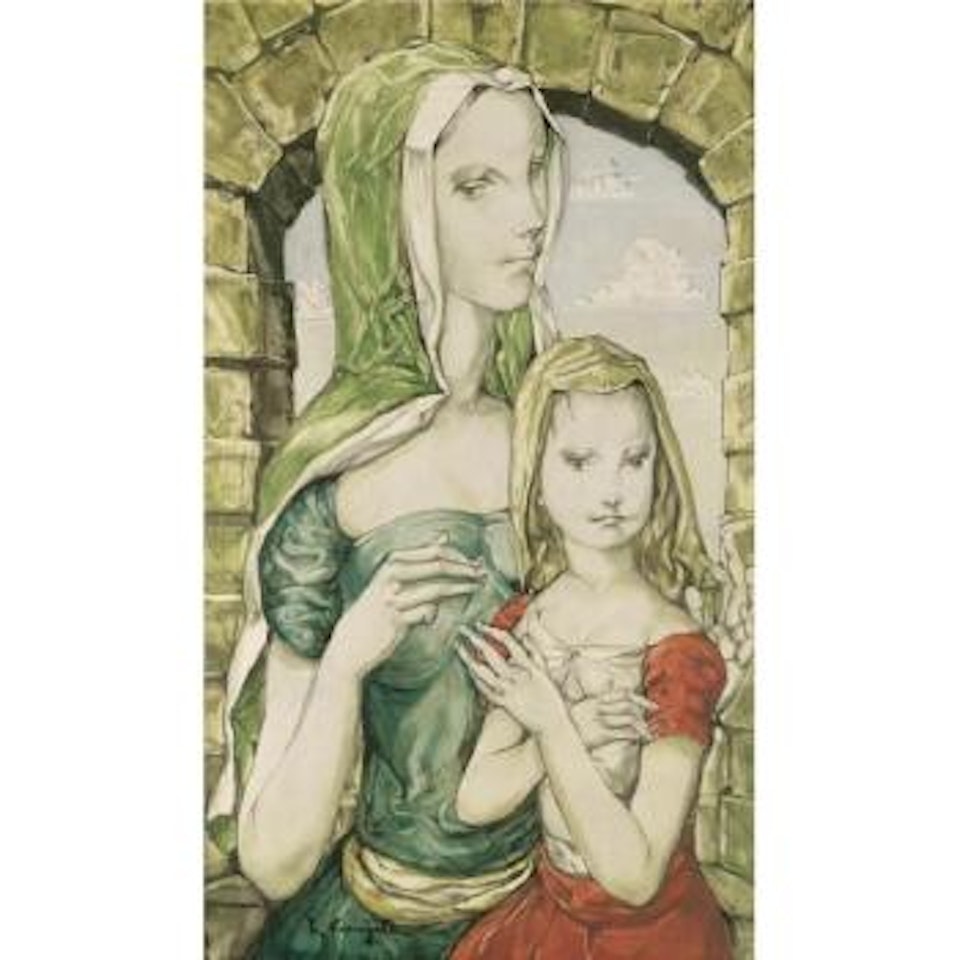 La Châtelaine Et Sa Fillette by Leonard Tsuguharu Foujita