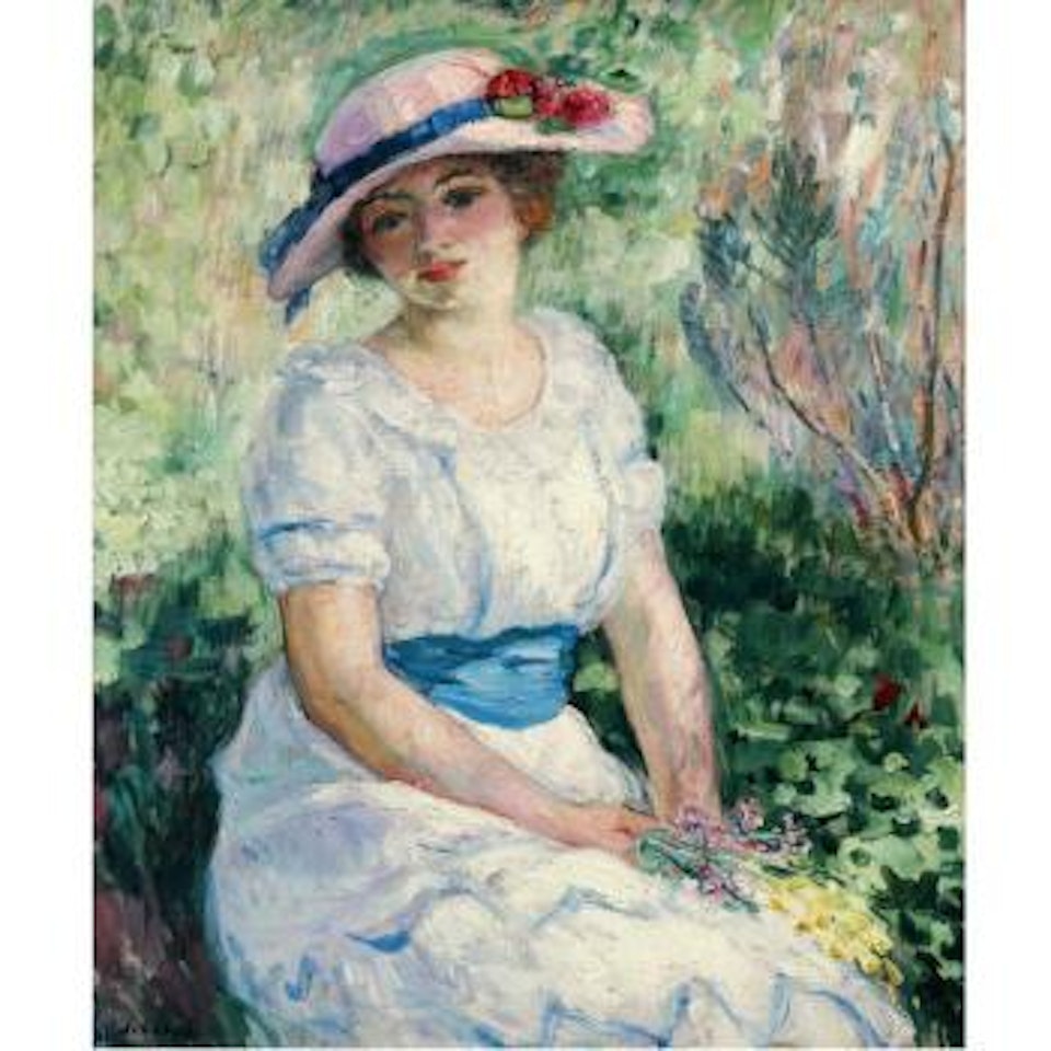 Jeune Fille À La Ceinture Bleue by Henri Lebasque