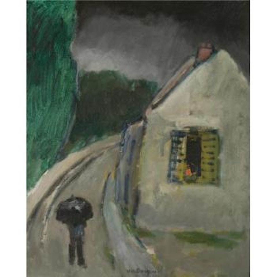 Rue De Village Sous La Pluie by Kees van Dongen