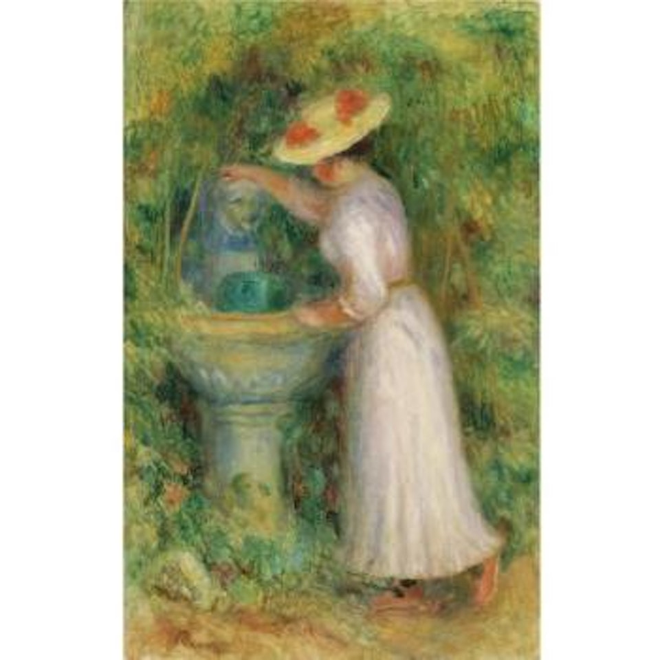 La Fontaine Or Jeune Fille Près D'une Fontaine by Pierre-Auguste Renoir