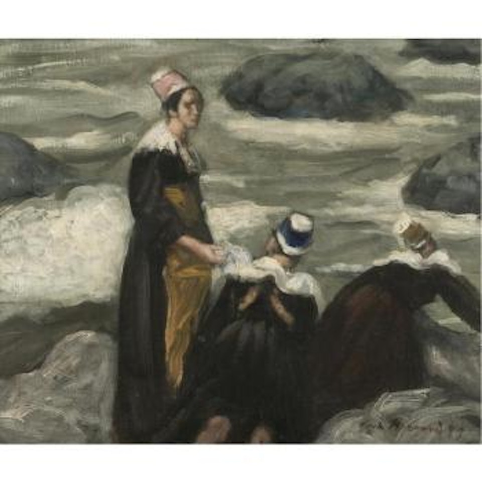 Les Lavandières En Bretagne by Emile Bernard