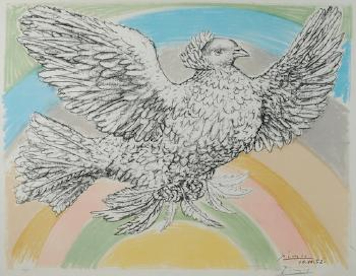 Colombe volant (B.712) by Pablo Picasso