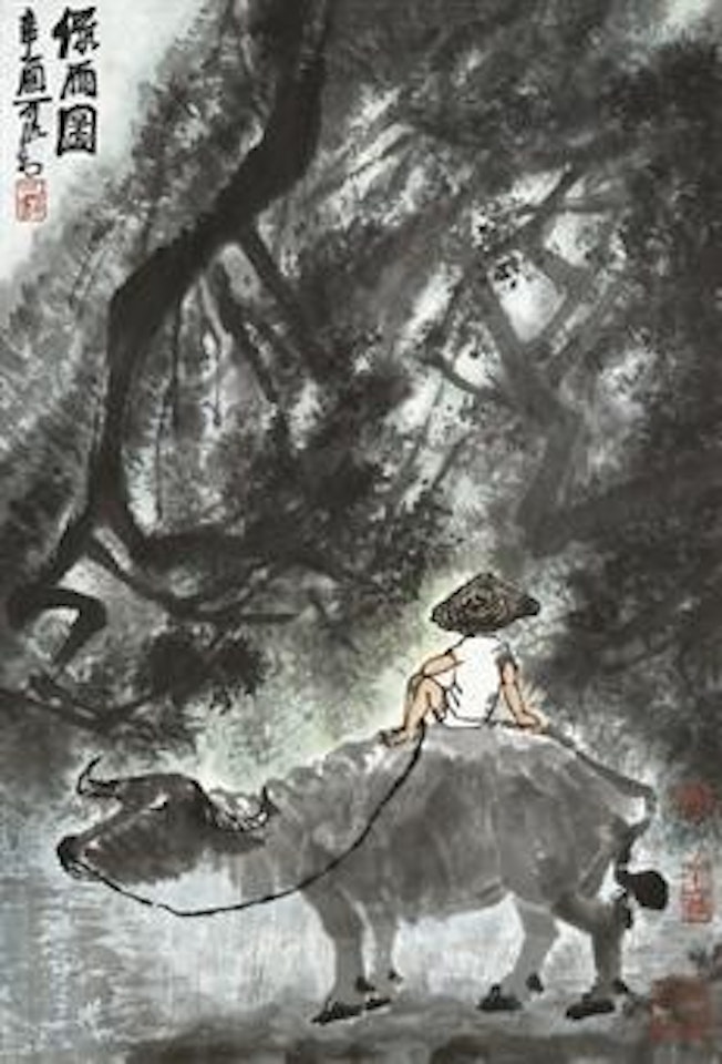 Herding by Li Keran