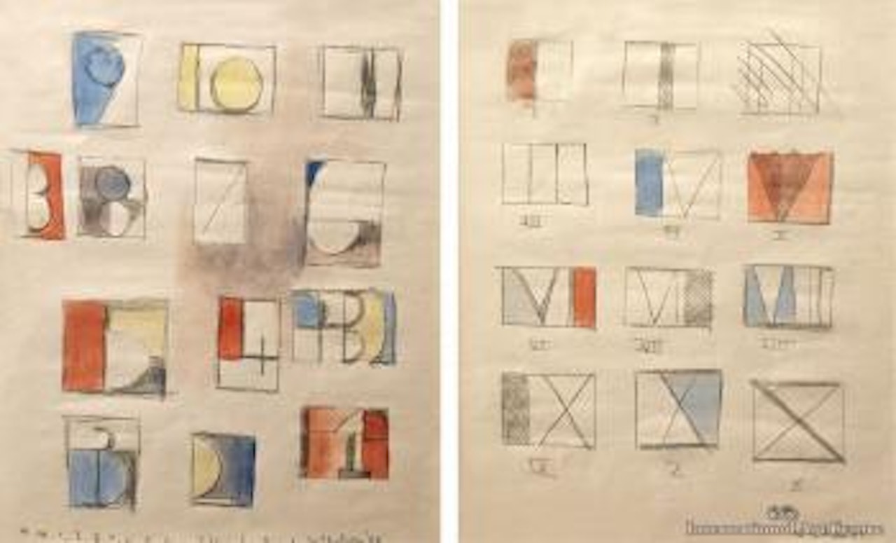 Numbers. Intended tail-pieces for 'Landfall' by Colin Mccahon