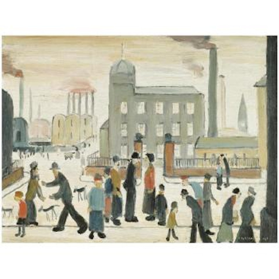 Industrial Landscape With Figures by Laurence Stephen Lowry