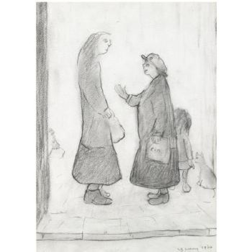 Two Ladies by Laurence Stephen Lowry