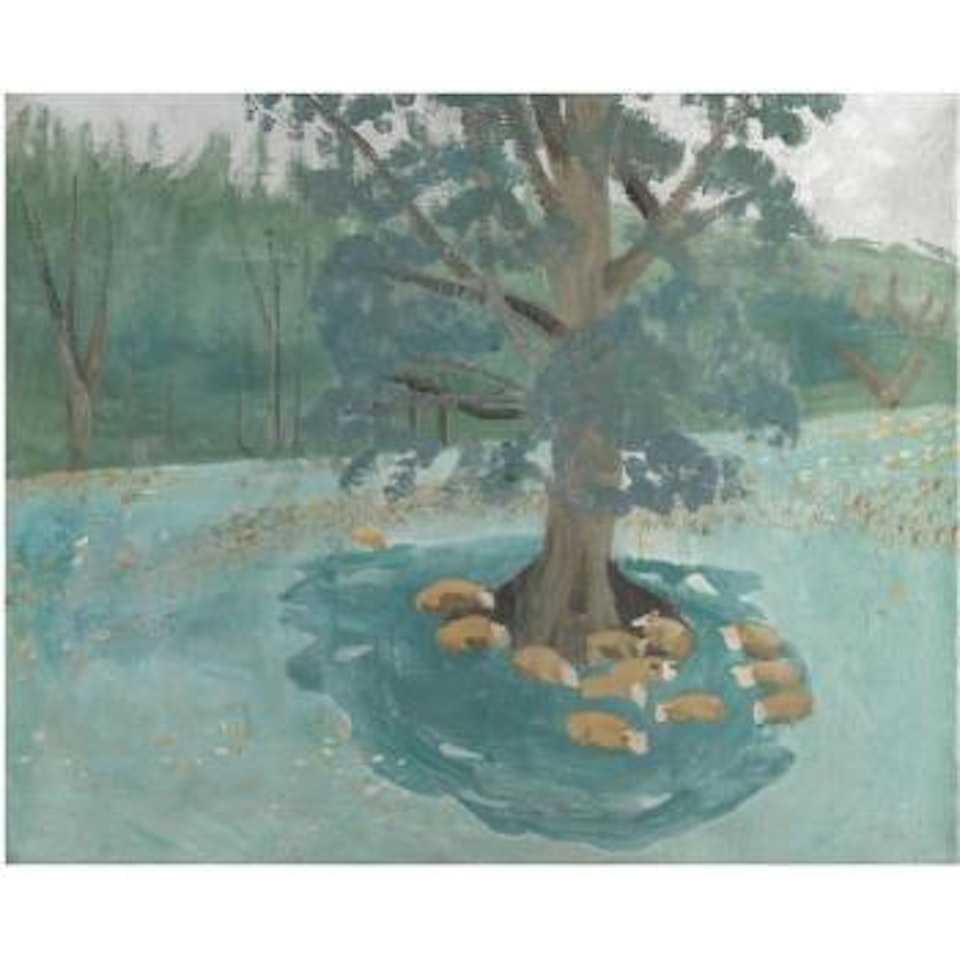 Sheep Under A Tree by Winifred Nicholson