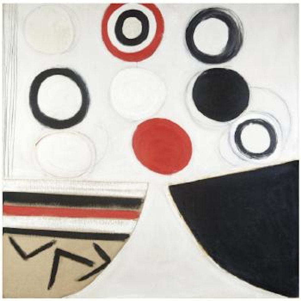 Red Circle And Black by Terry Frost