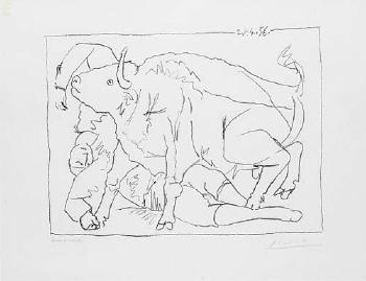 Le Torero Blessé (Mourlot 276, Bloch 799) by Pablo Picasso