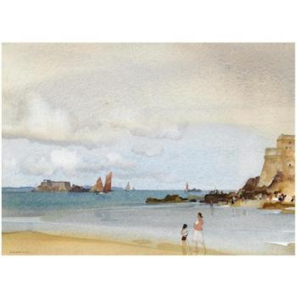 Paddling In Calm Waters by William Russell Flint