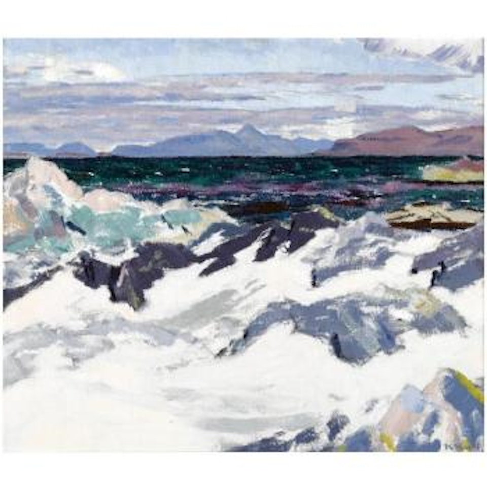 Island Of Rum From Iona by Francis Campbell Boileau Cadell