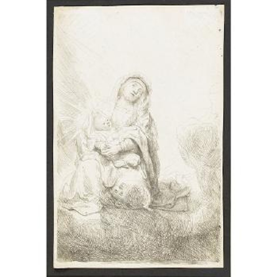 The Virgin and Child in the Clouds by Attributed to Rembrandt Harmensz van Rijn