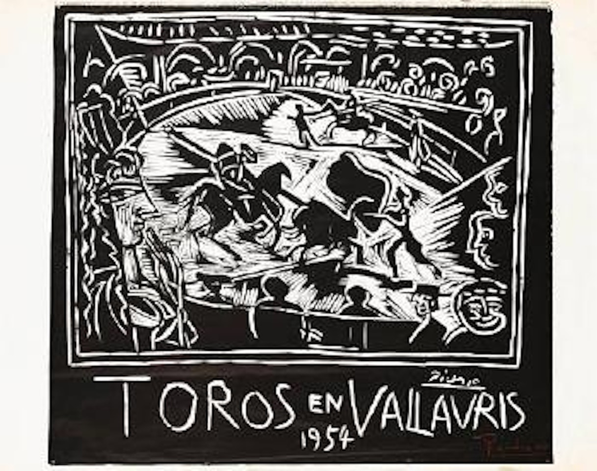 Toros en Vallaurius by Pablo Picasso