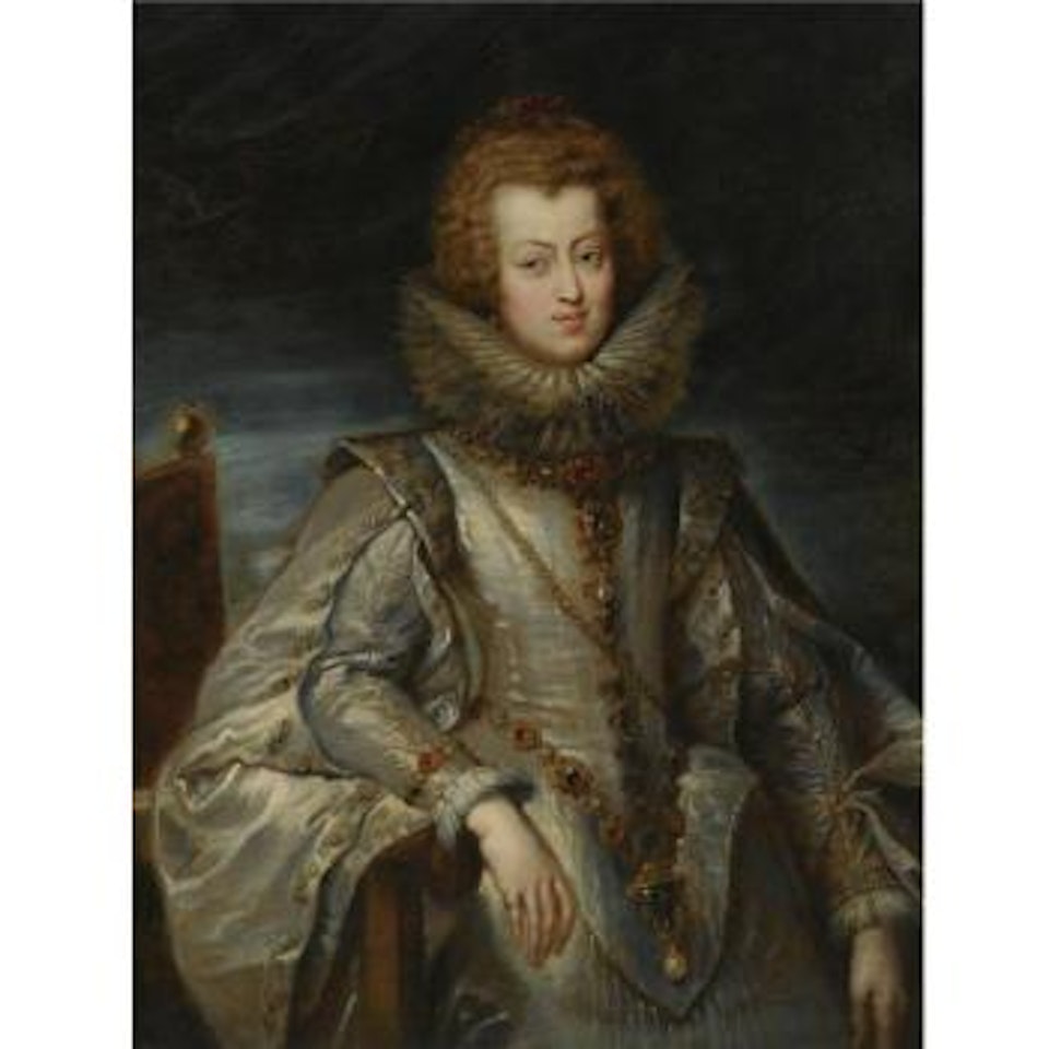 A Portrait Of Maria Anna Of Austria, Infanta Of Spain, Later Queen Of Hungary (1604-1646), Seated Three-quarter Length, Wearing White Silk Robes And Jewellery by Peter Paul Rubens