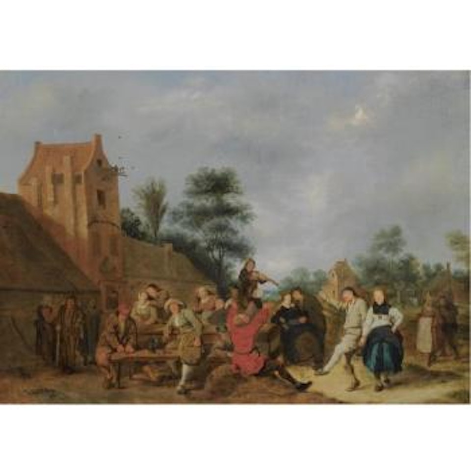 A Merry Company Outside An Inn by Jan Miense Molenaer