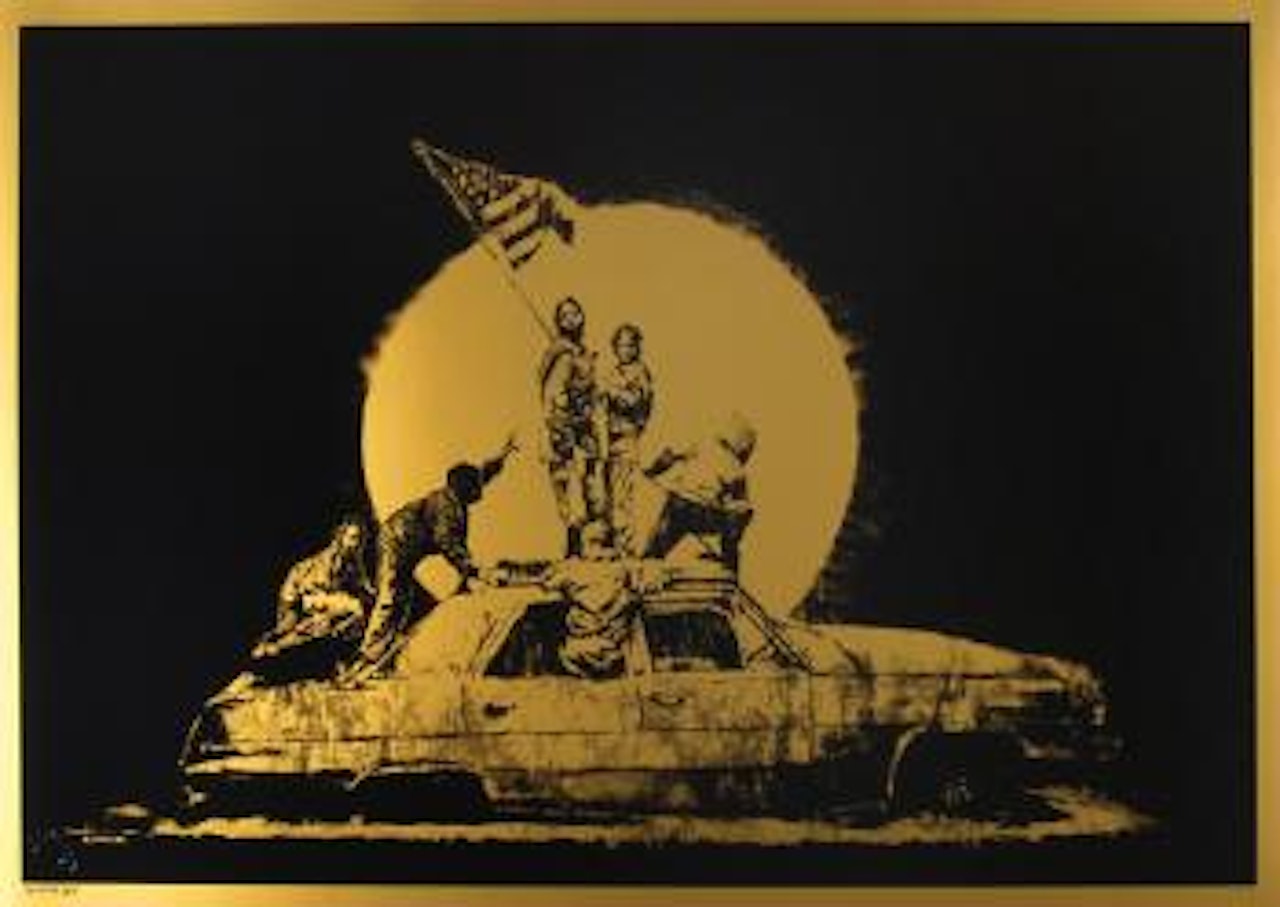 Gold Flags by Banksy