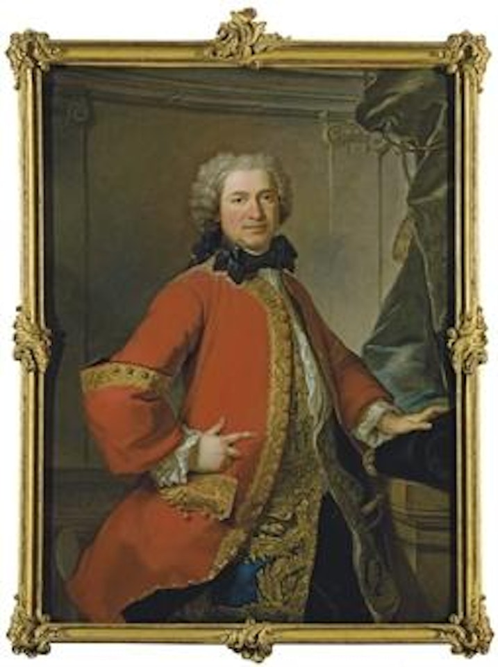 Portrait d'homme en habit rouge by French School