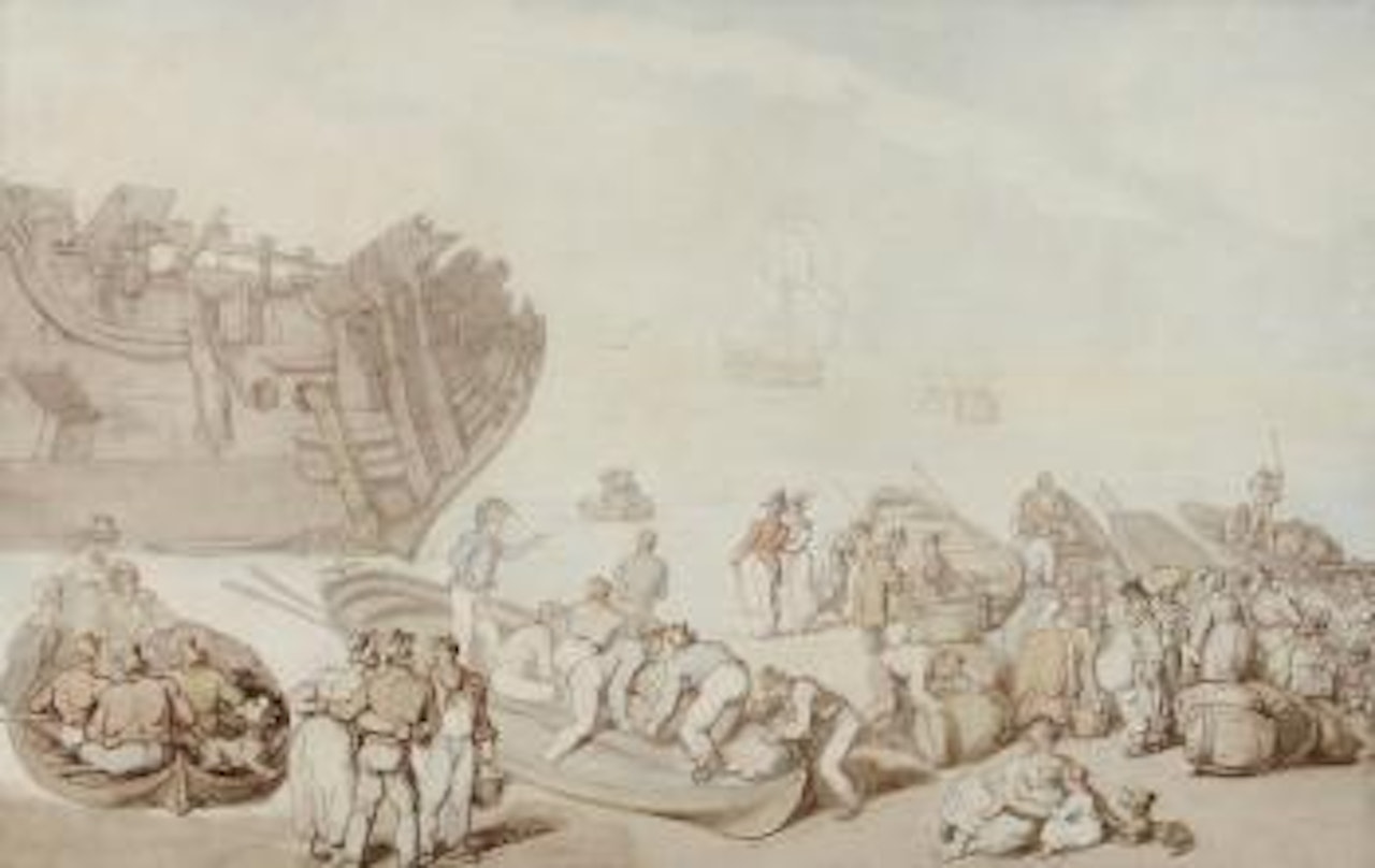 Portsmouth Point by Thomas Rowlandson