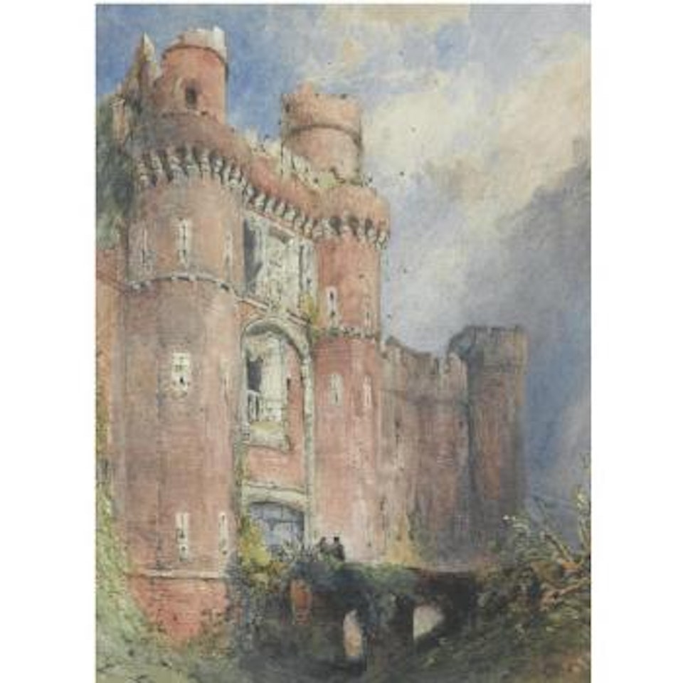 The Grand Entrance To Herstmonceux Castle, Sussex by William Callow