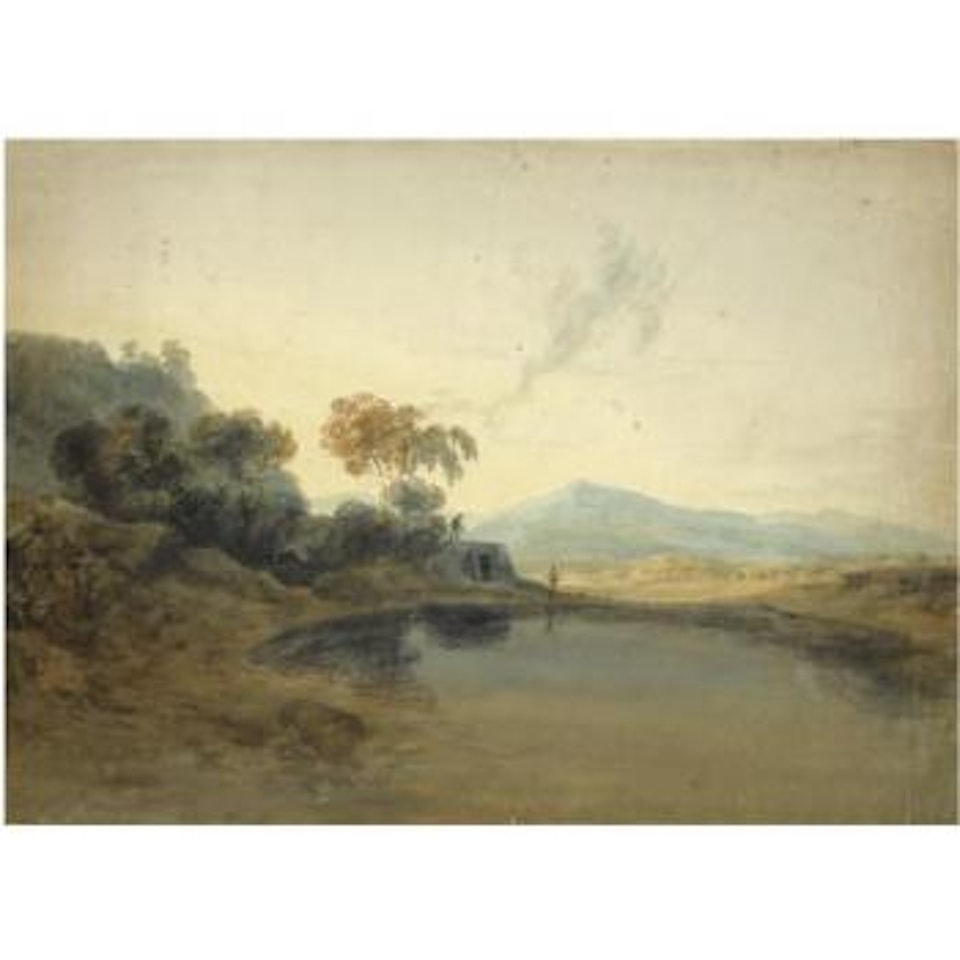 Open Landscape With A Kiln And Mountains Beyond by Joseph Mallord William Turner