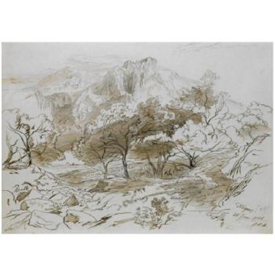 Pagous, Corfu by Edward Lear