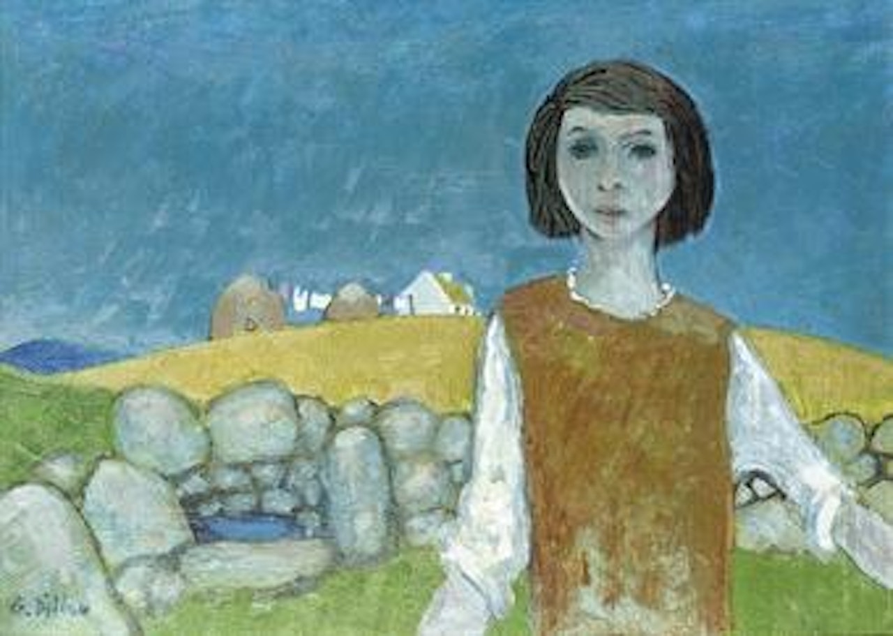 Girl at the well by Gerard Dillon