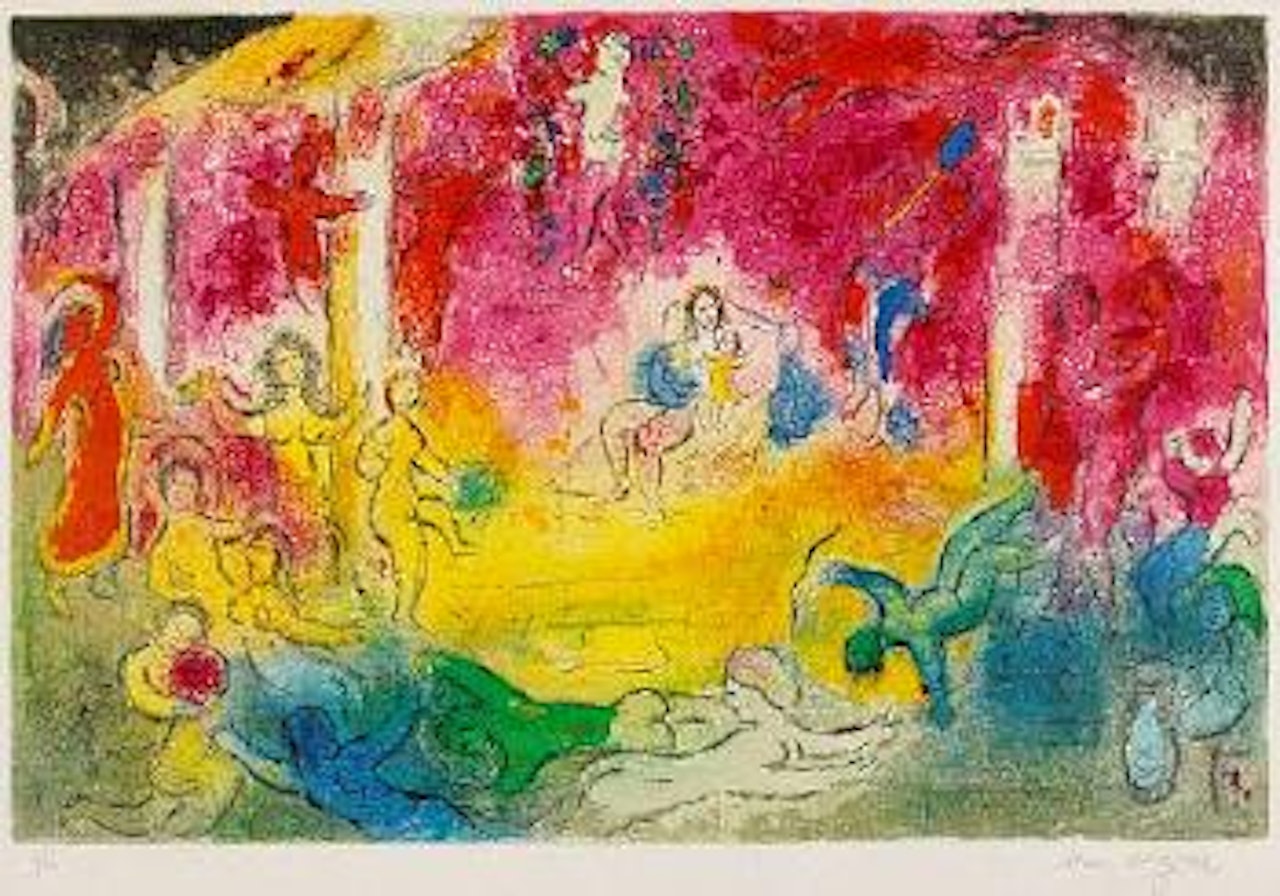 Temple and History of Bacchus, from Daphnis and Chloé by Marc Chagall