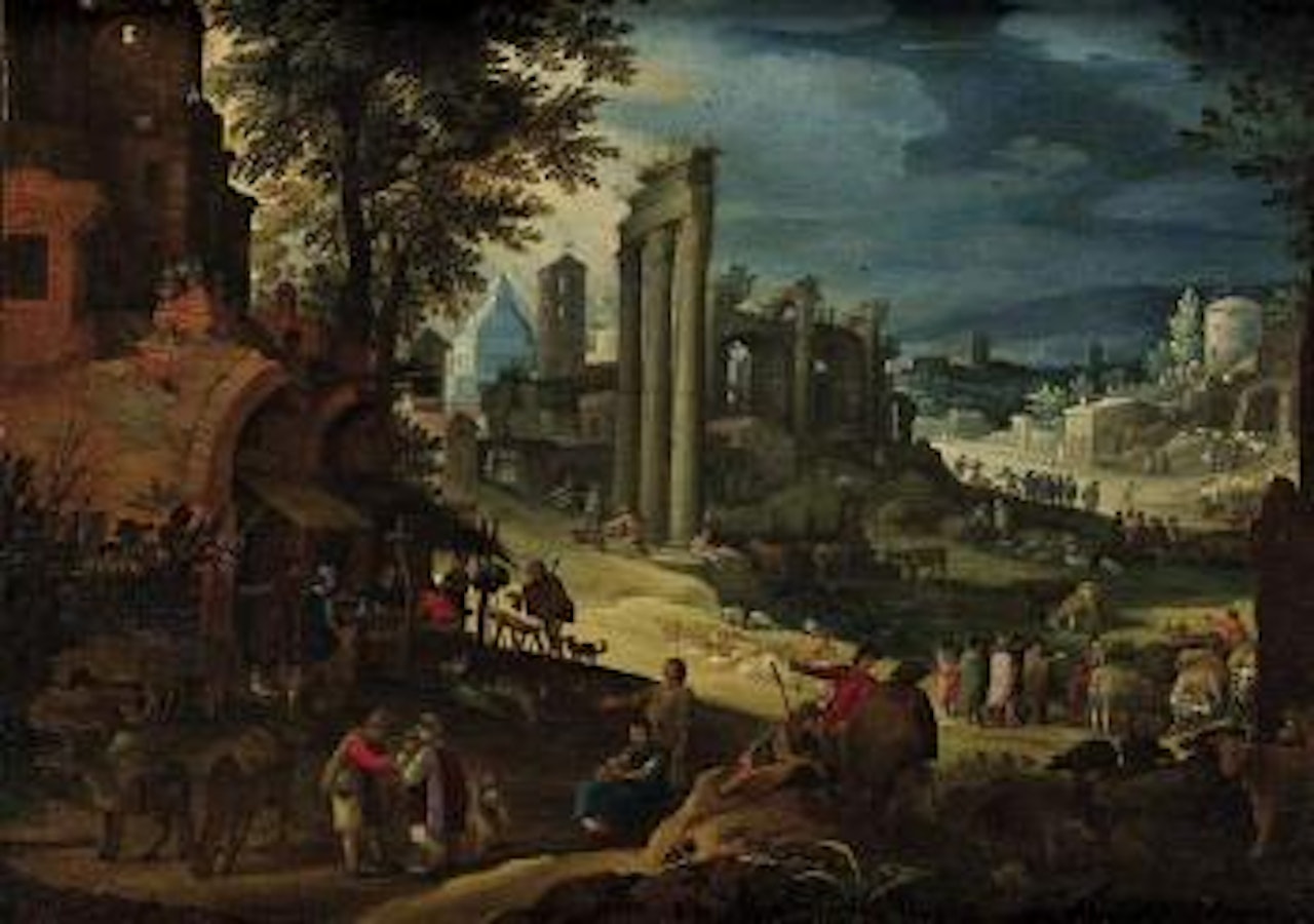 Le marche du Campo Vaccino by Paul Bril