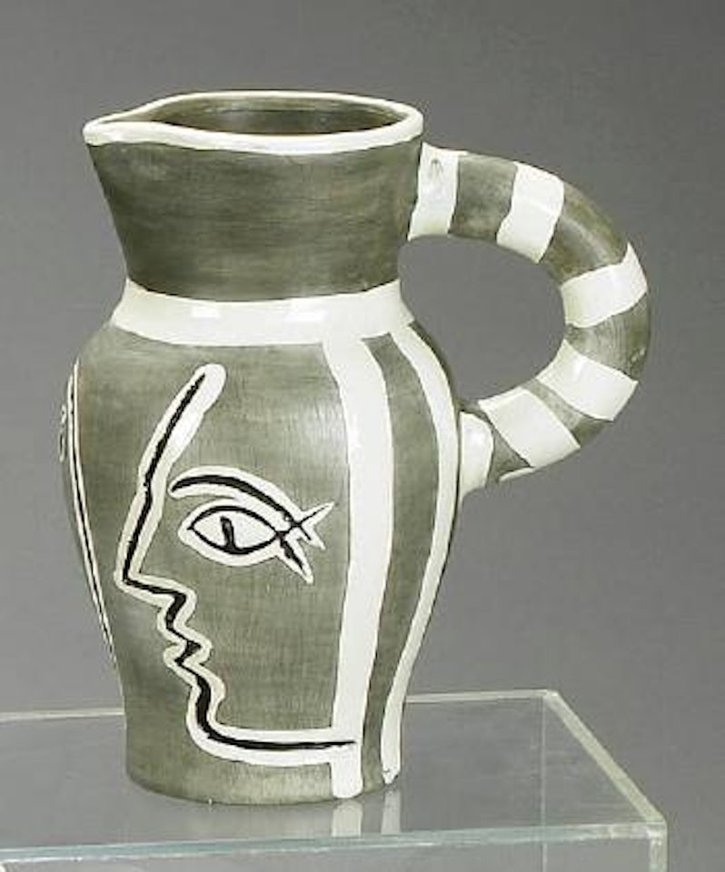 Grey Engraved Pitcher by Pablo Picasso