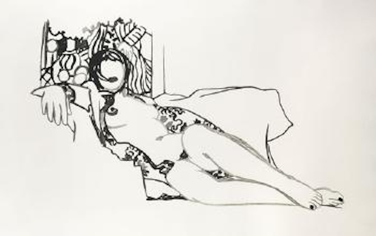 Monica nude with Matisse by Tom Wesselmann