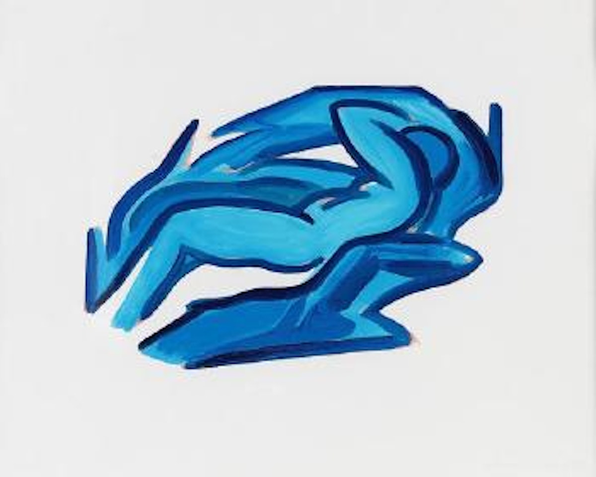 Blue nude # 4 by Tom Wesselmann