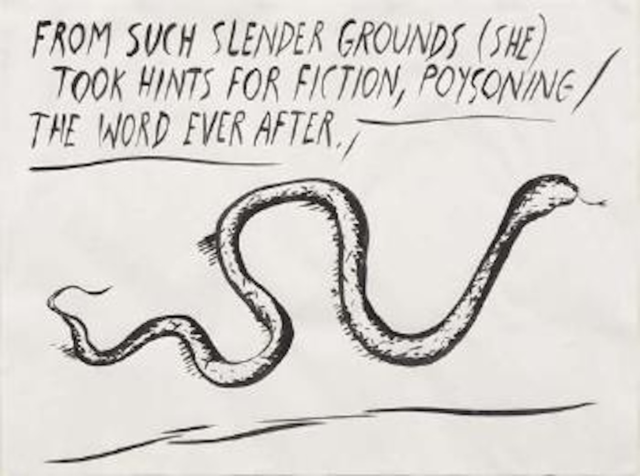 Untitled (From such slender...) by Raymond Pettibon