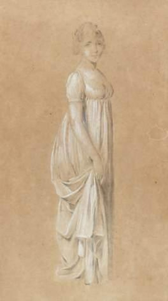 Portrait de Sabine Houdon en pied by Louis-Leopold Boilly