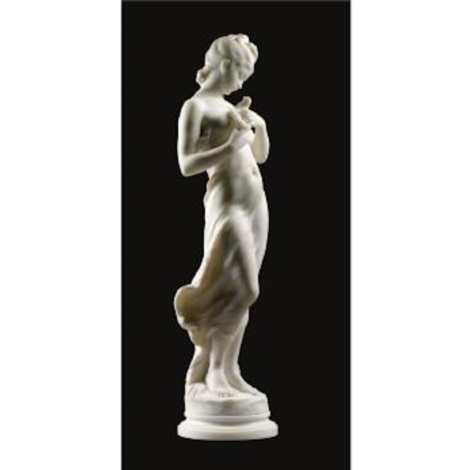 A Standing Girl With A Dove by Mathurin Moreau