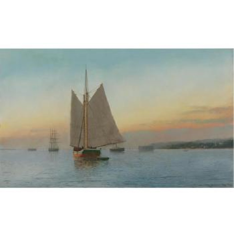 Lumber Schooner In New York's Lower Bay by Antonio Jacobsen