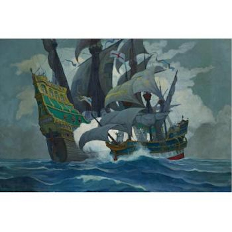 Naval Engagement by Newell Convers Wyeth