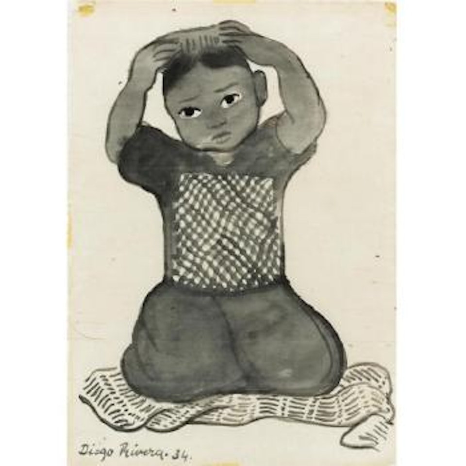 Niña Arrodillada by Diego Rivera