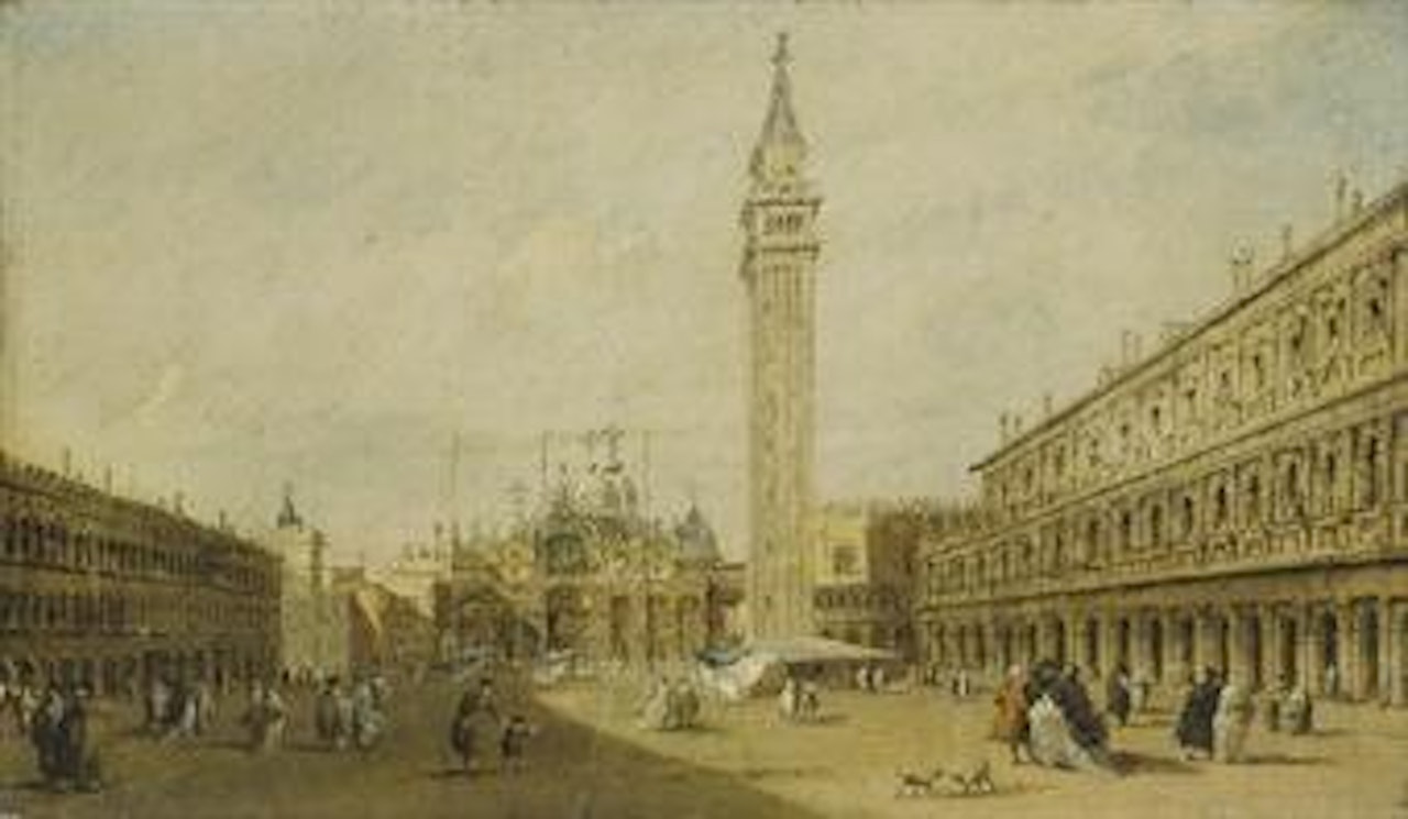 Venise, la Place Saint Marc avec la Basilique et le Campanile by Francesco Guardi