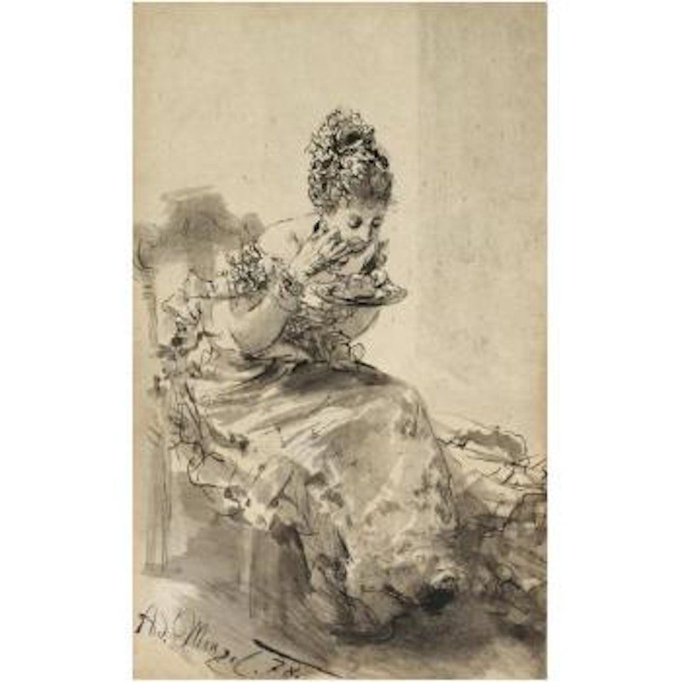 Studie Für 'Das Ballsouper' (Study For 'The Ballsouper') by Adolph Menzel