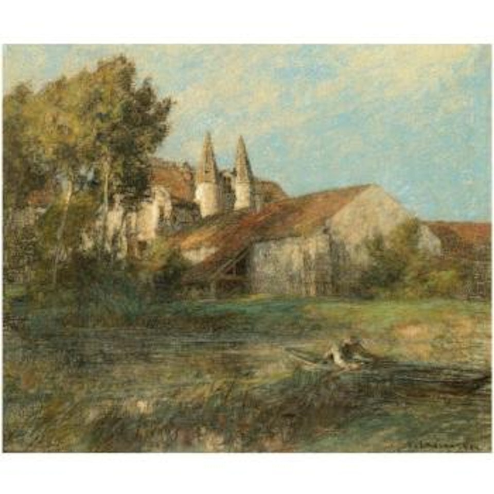 Le Chateau D'armentieres D'ourcq by Léon Augustin Lhermitte