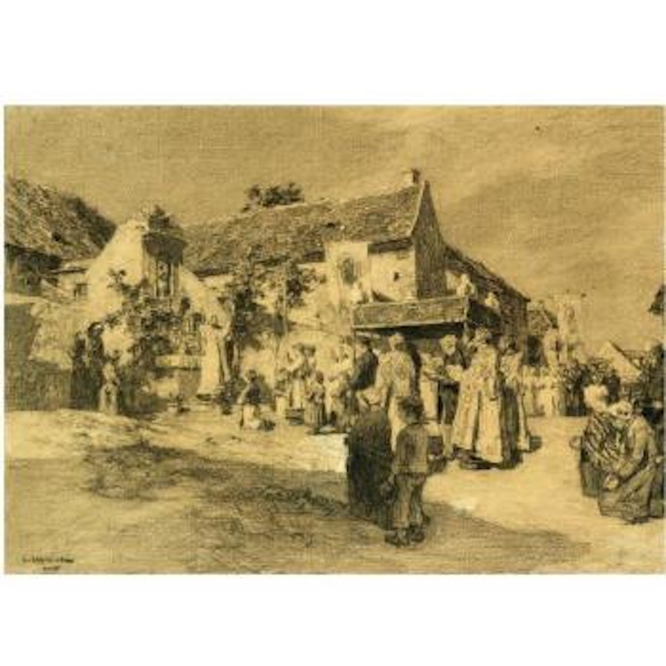 Procession À La Vierge De Mont-saint-père by Léon Augustin Lhermitte