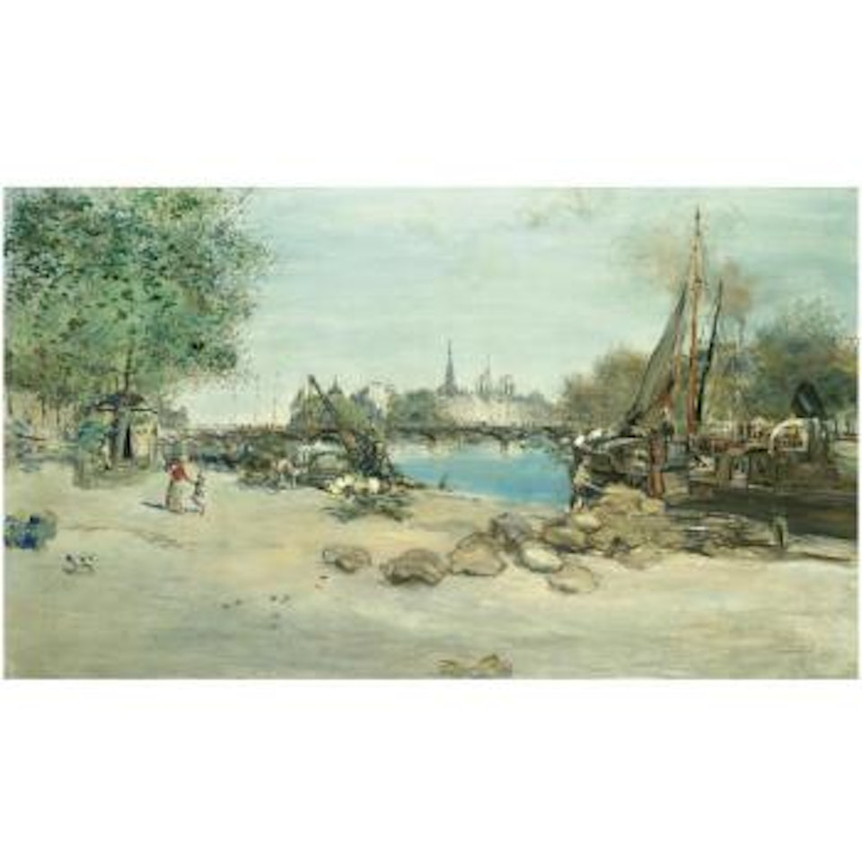 Le Port Saint-nicolas Avec Notre-dame A L'arriere-plan by Jean Francois Raffaelli