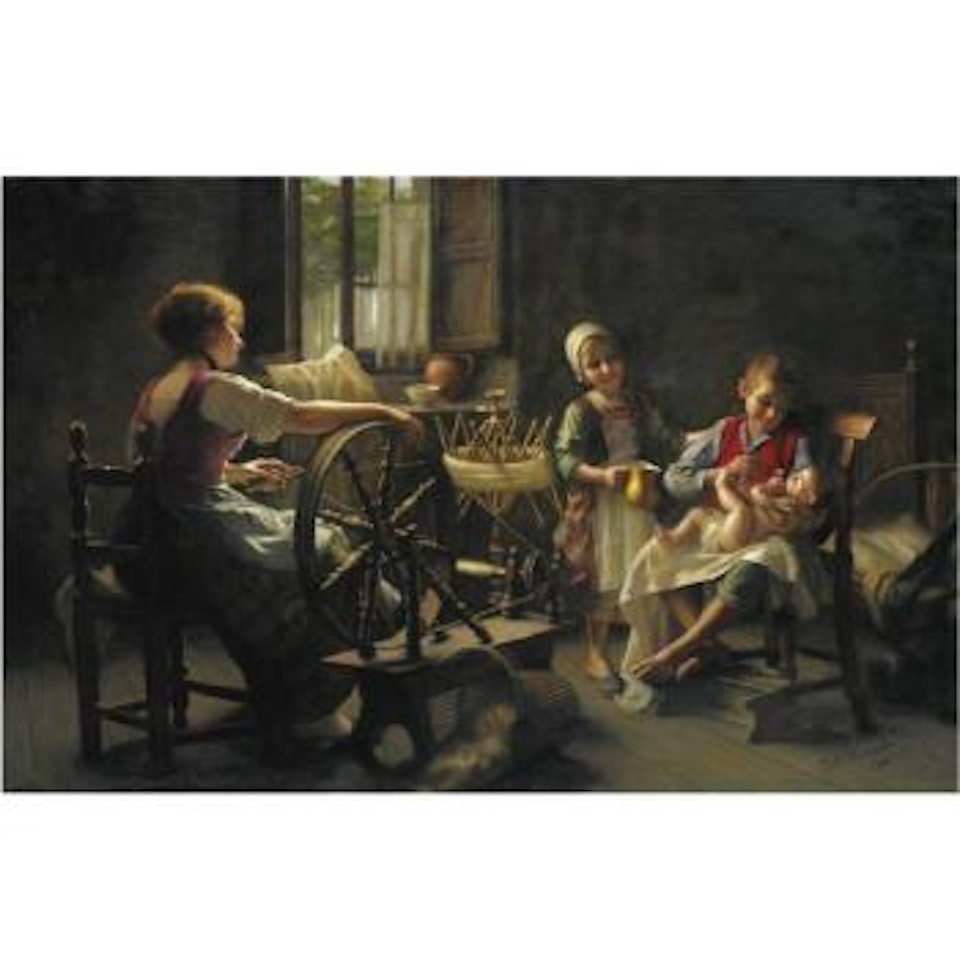 Family In An Interior by Giovanni Battista Torriglia