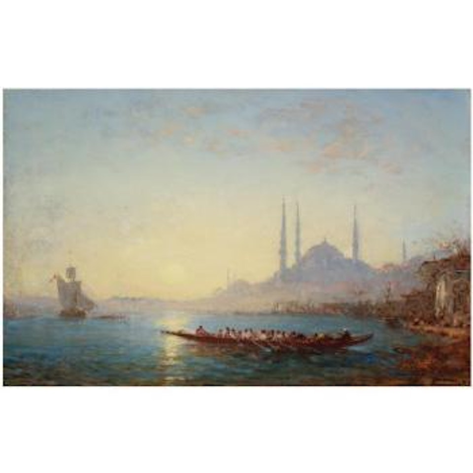 Sunset On The Bosphorus And The Hagia Sophia by Félix Ziem